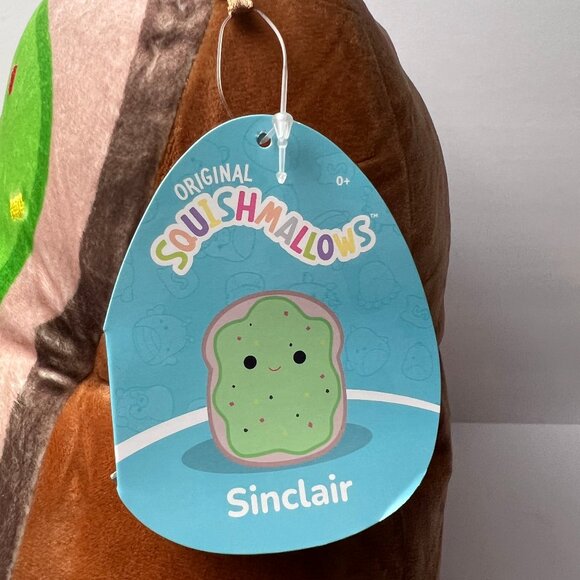 Original Squishmallows 14" Sinclair Avocado Toast Brown Green New with tag - Picture 2 of 6